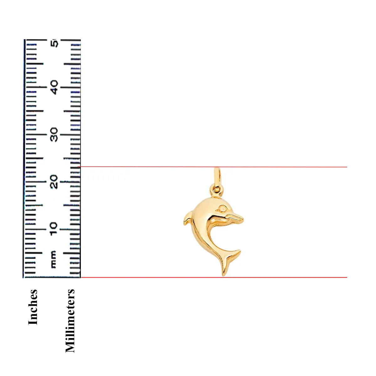 14K Yellow Gold Dolphin Pendant
