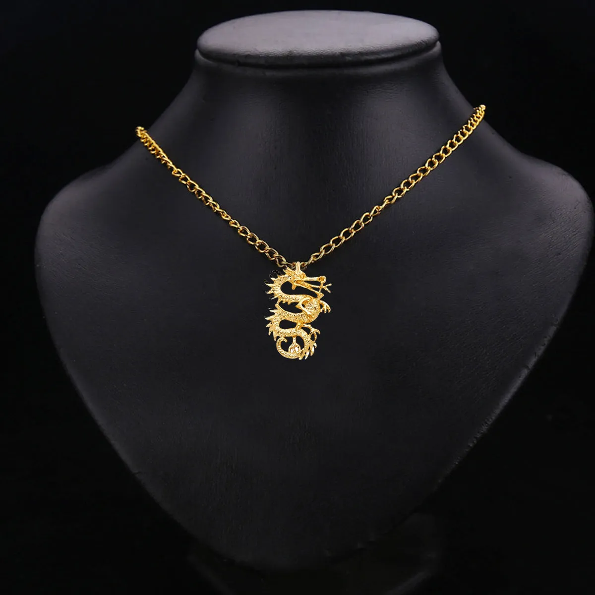 14K Yellow Gold Dragon Pendant