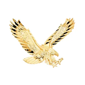 14K Yellow Gold Eagle Pendant