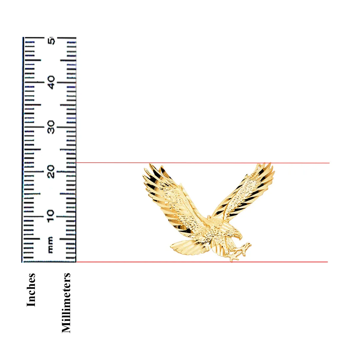 14K Yellow Gold Eagle Pendant