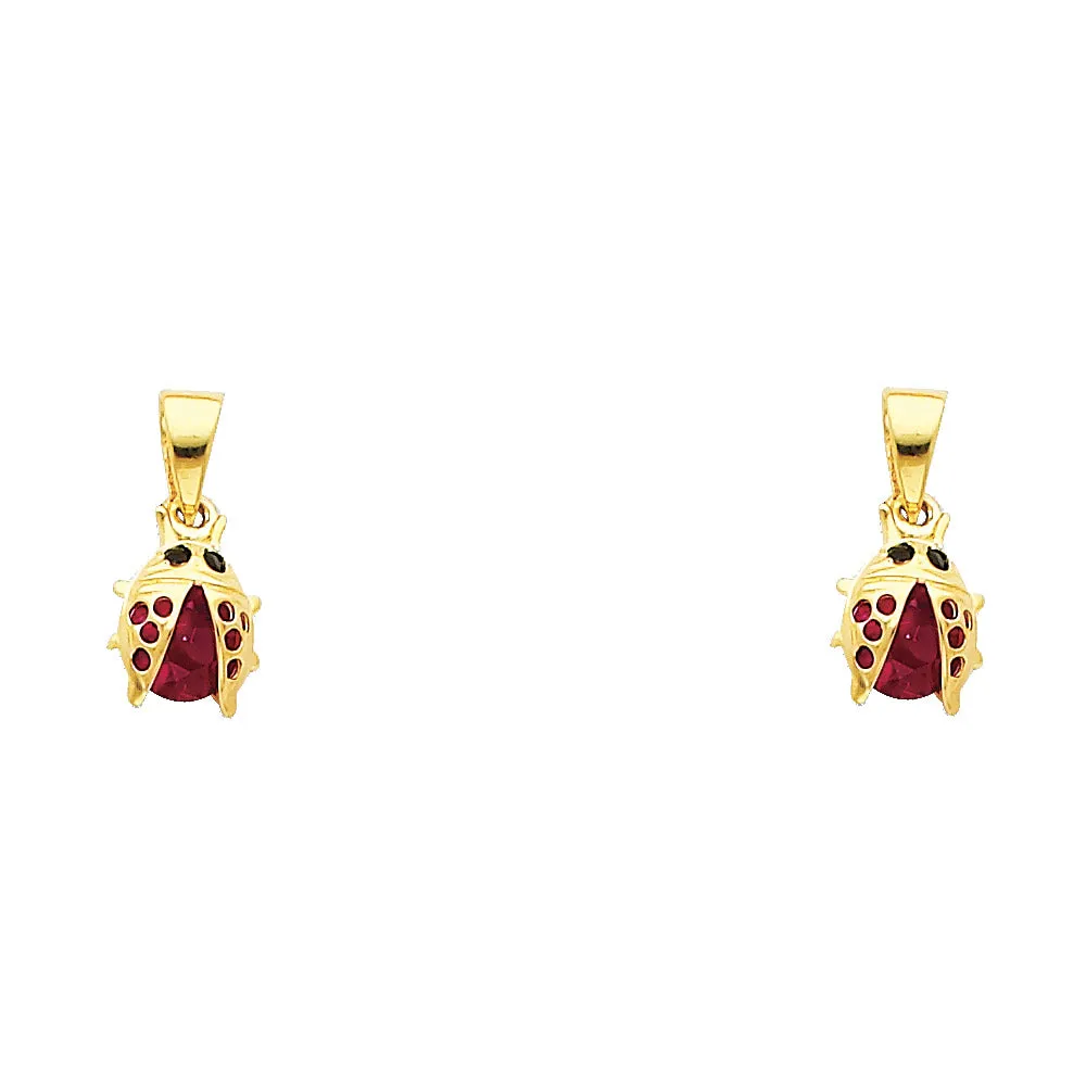 14K Yellow Gold Ladybug Pendant