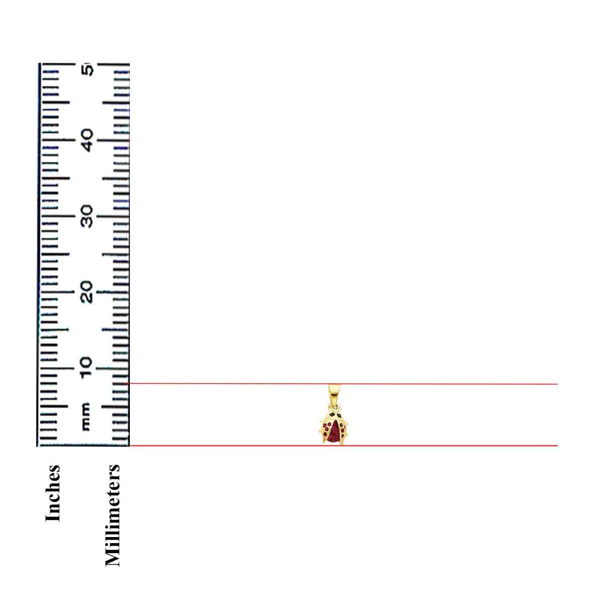 14K Yellow Gold Ladybug Pendant