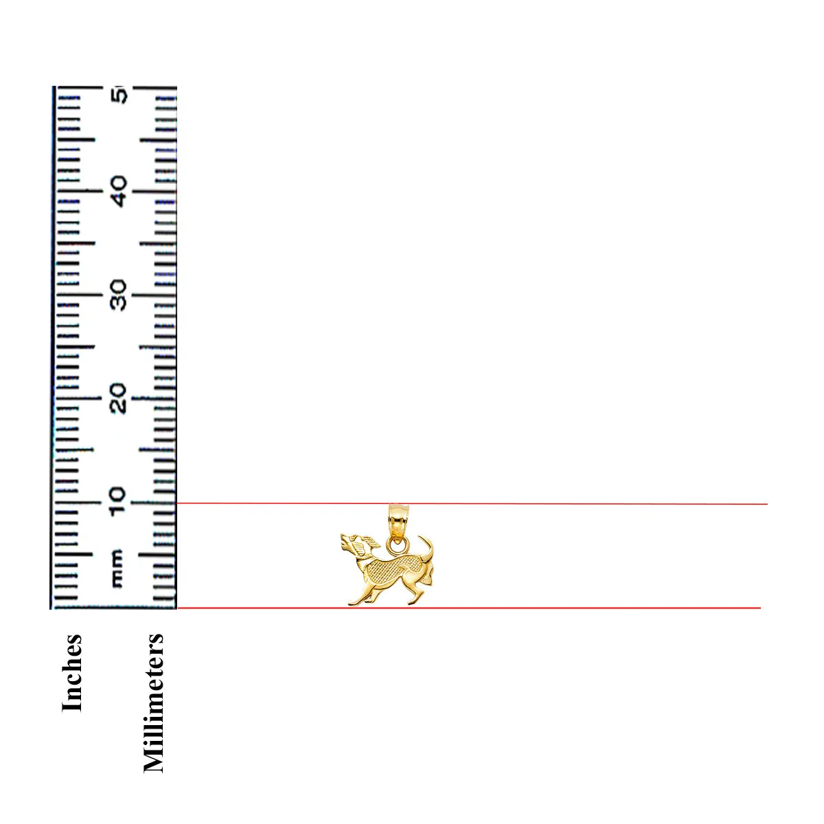 14K Yellow Gold Puppy Pendant