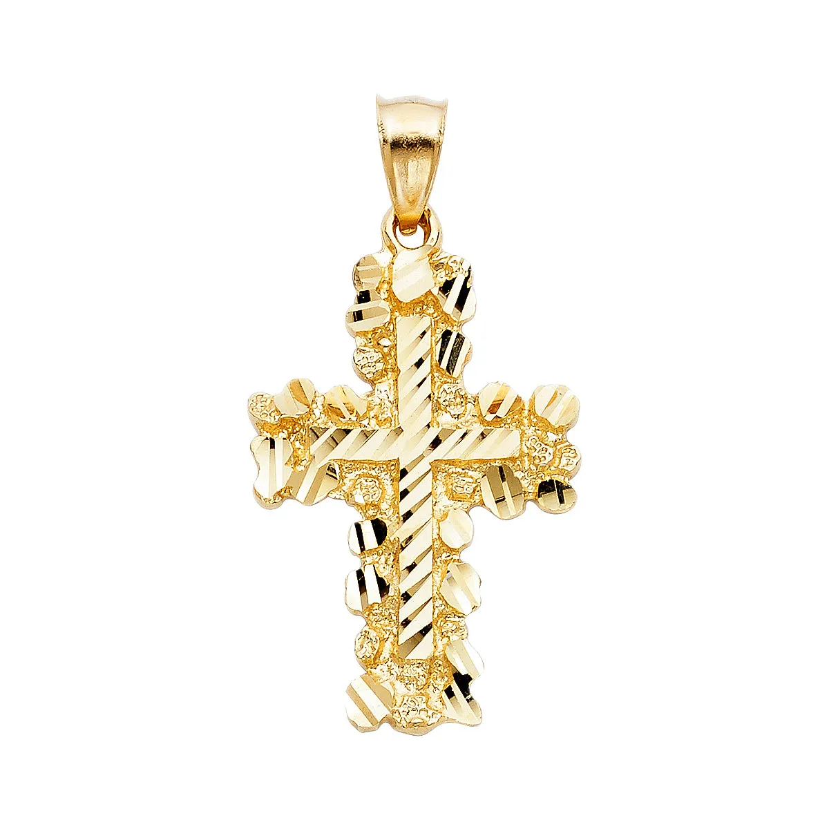 14K Yellow Gold Religious Cross Pendant