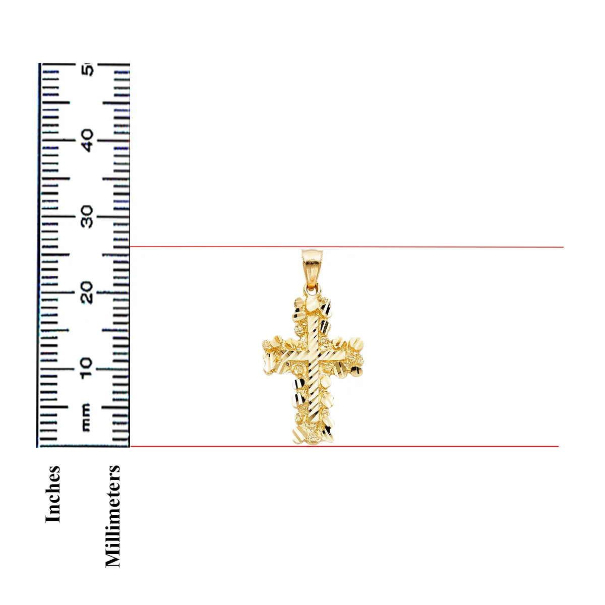 14K Yellow Gold Religious Cross Pendant