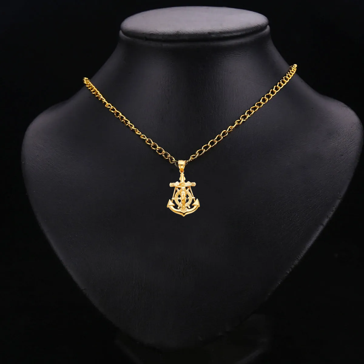14K Yellow Gold Religious Guadalupe Pendant