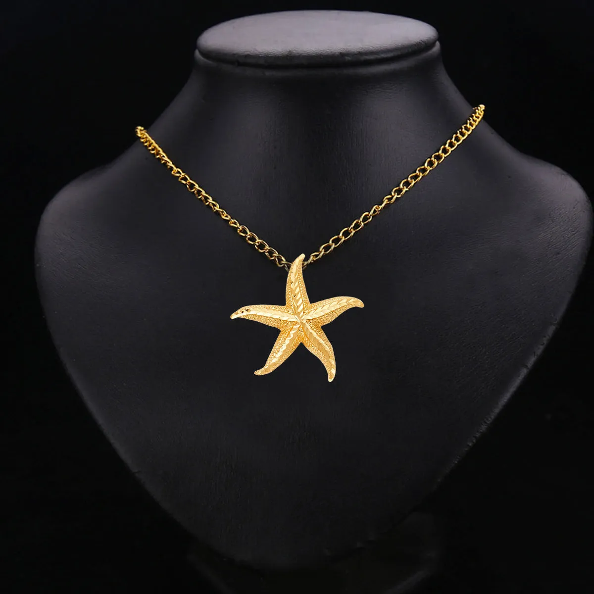 14K Yellow Gold Starfish Pendant