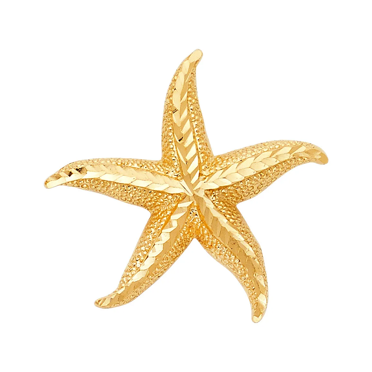 14K Yellow Gold Starfish Pendant