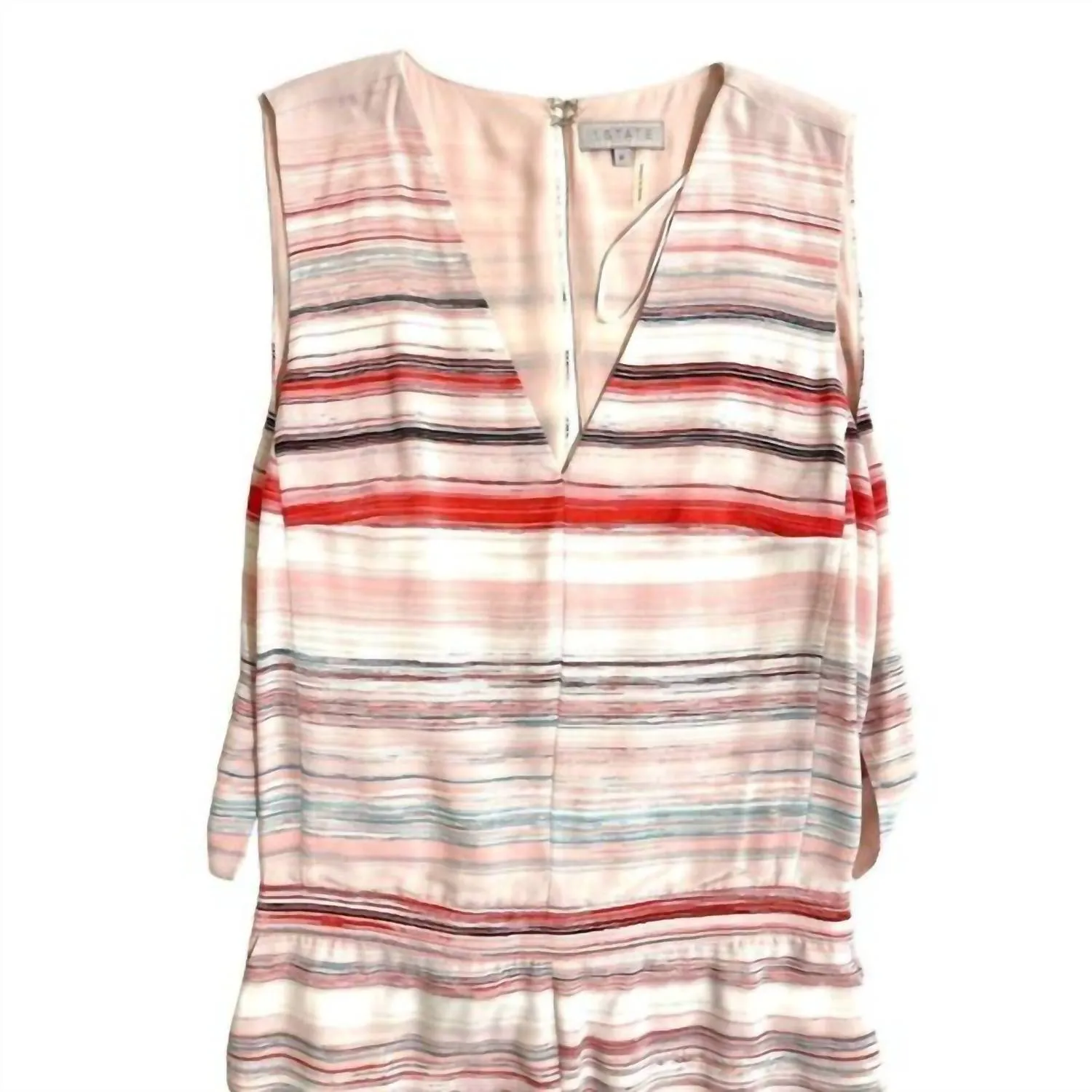 1.State - Playsuit Elastic Waist Striped Sleeveless Romper