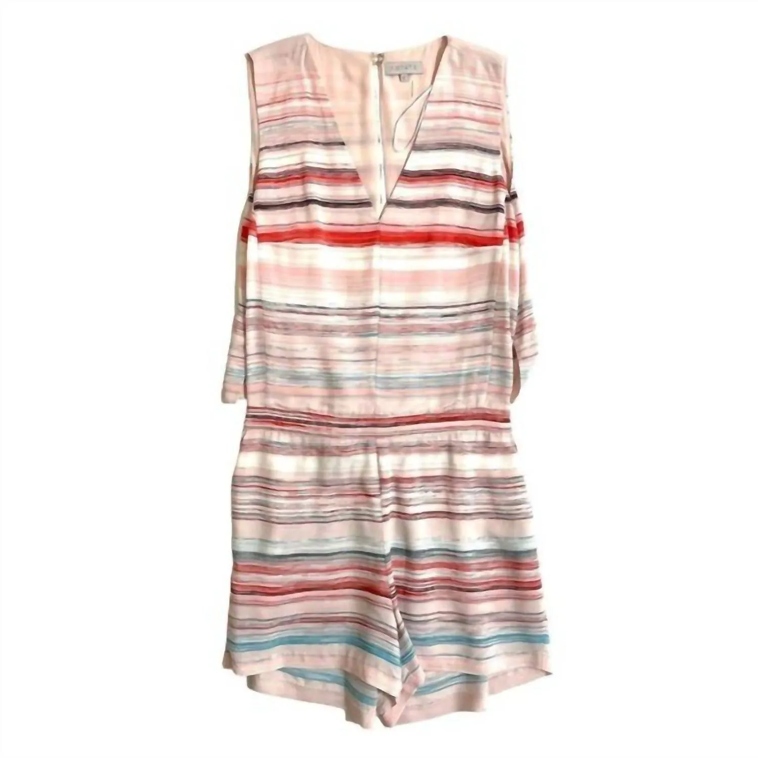 1.State - Playsuit Elastic Waist Striped Sleeveless Romper
