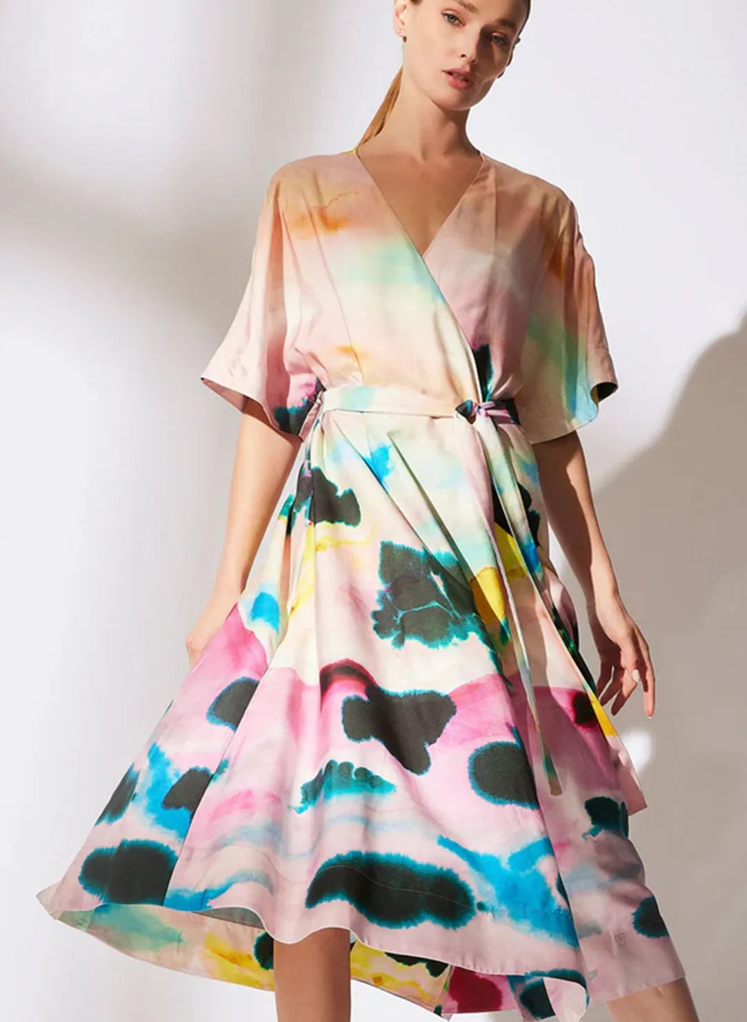 Akiko Multi Kimona Wrap Dress