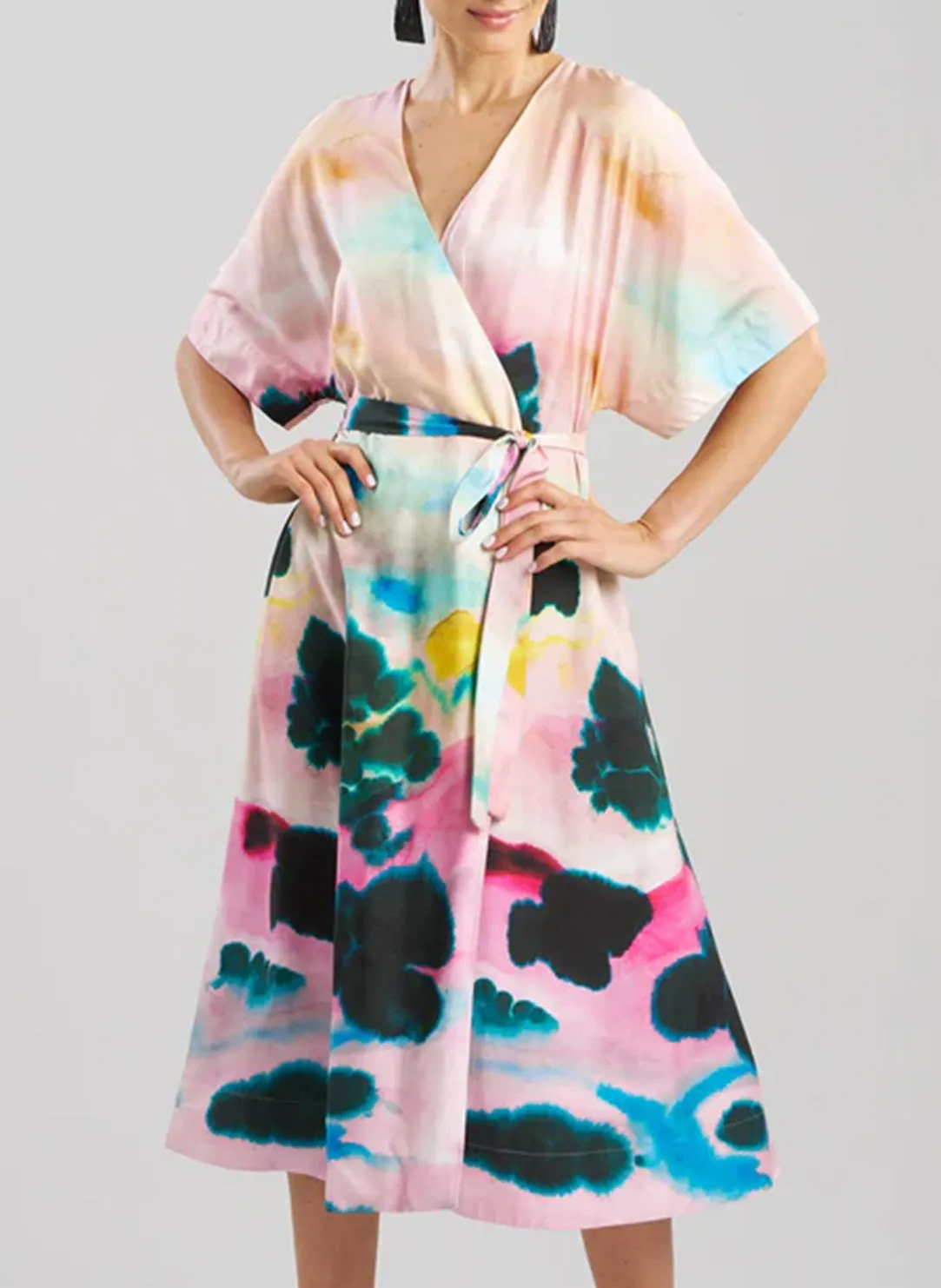 Akiko Multi Kimona Wrap Dress