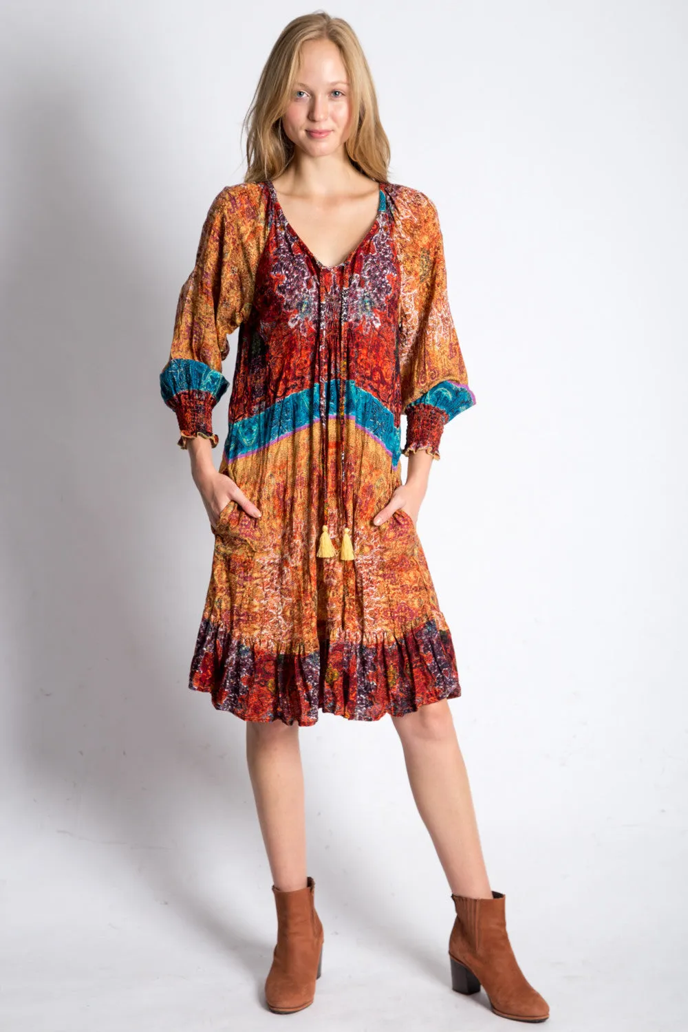 Bordeaux Dress in Clay - XS, S, L left