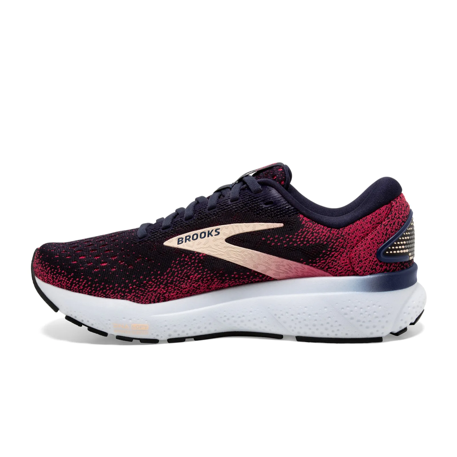 Brooks Ghost 16 Running Shoe (Women) - Peacoat/Raspberry/Apricot