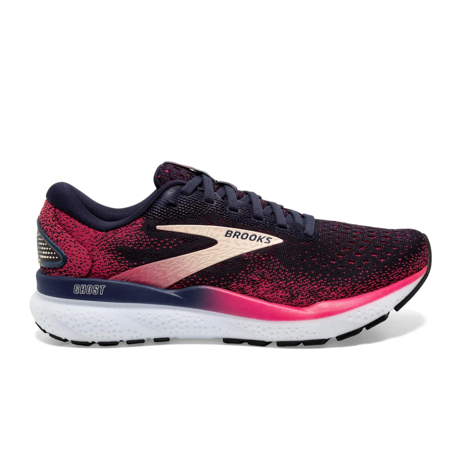 Brooks Ghost 16 Running Shoe (Women) - Peacoat/Raspberry/Apricot