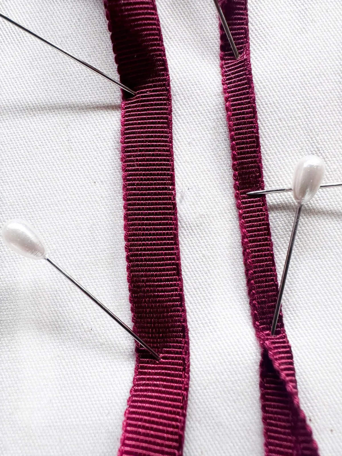 Burgundy Rayon Petersham Binder