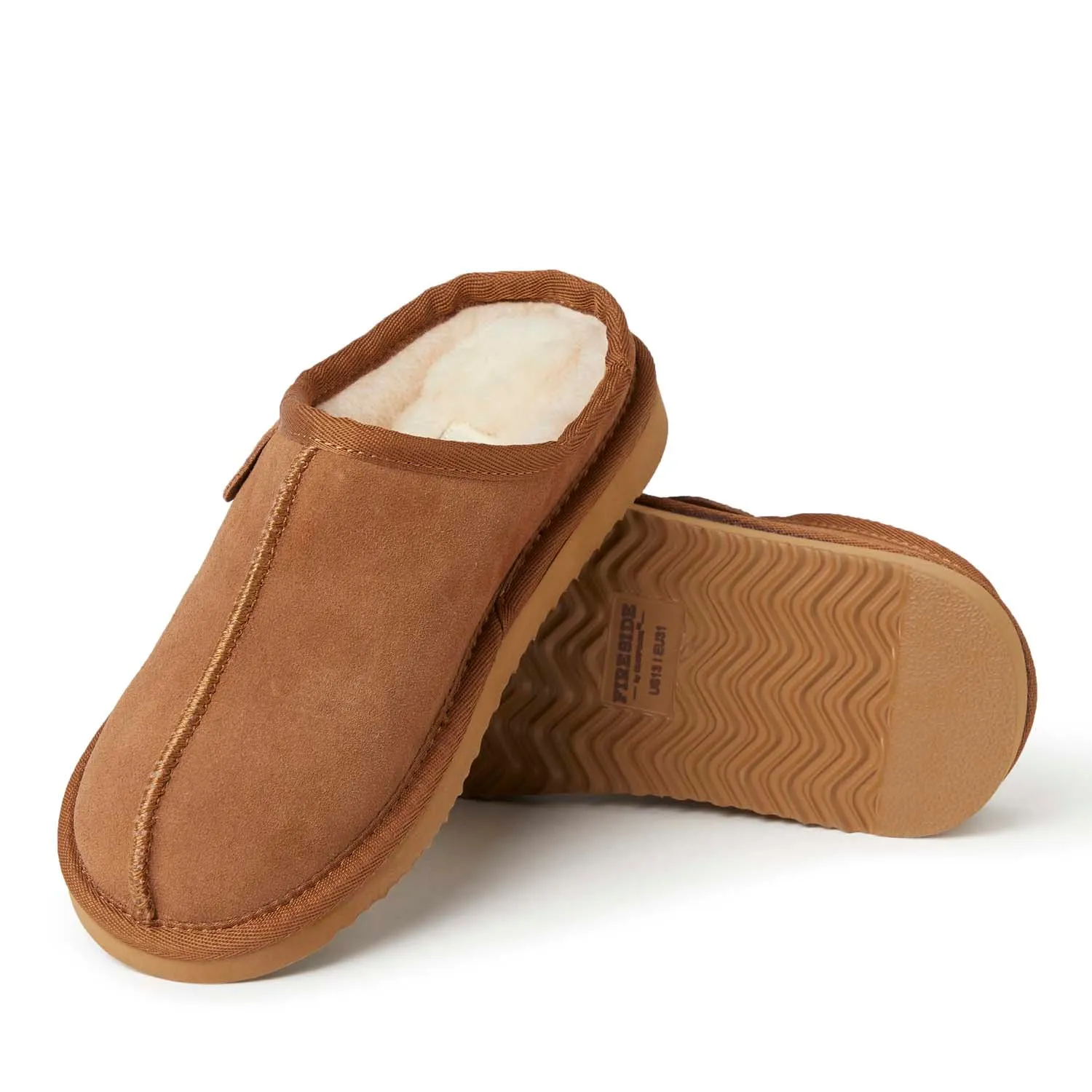 Fireside by Dearfoams Kids Dempsey Genuine Shearling Clog Slipper