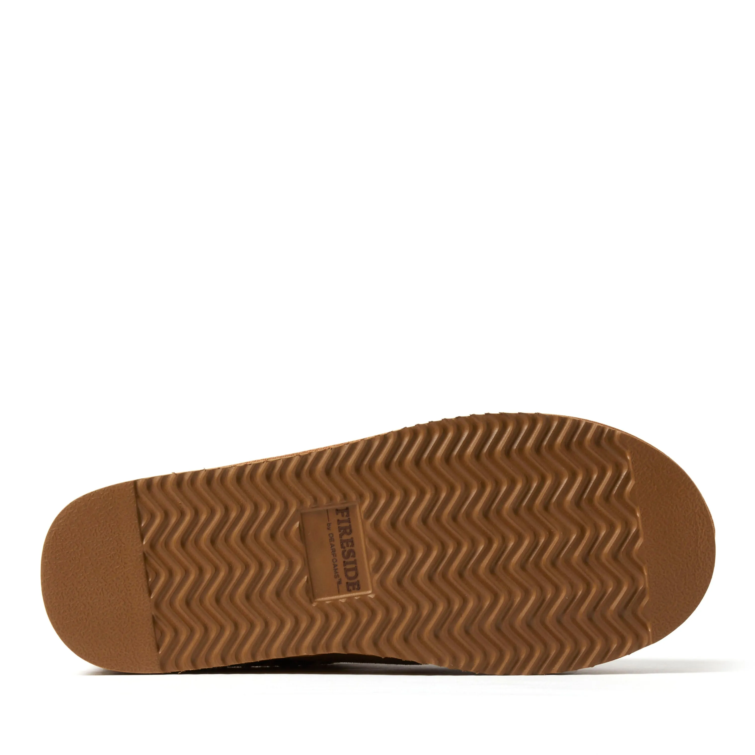 Fireside by Dearfoams Men's Grafton Genuine Shearling Clog Slipper with Taping