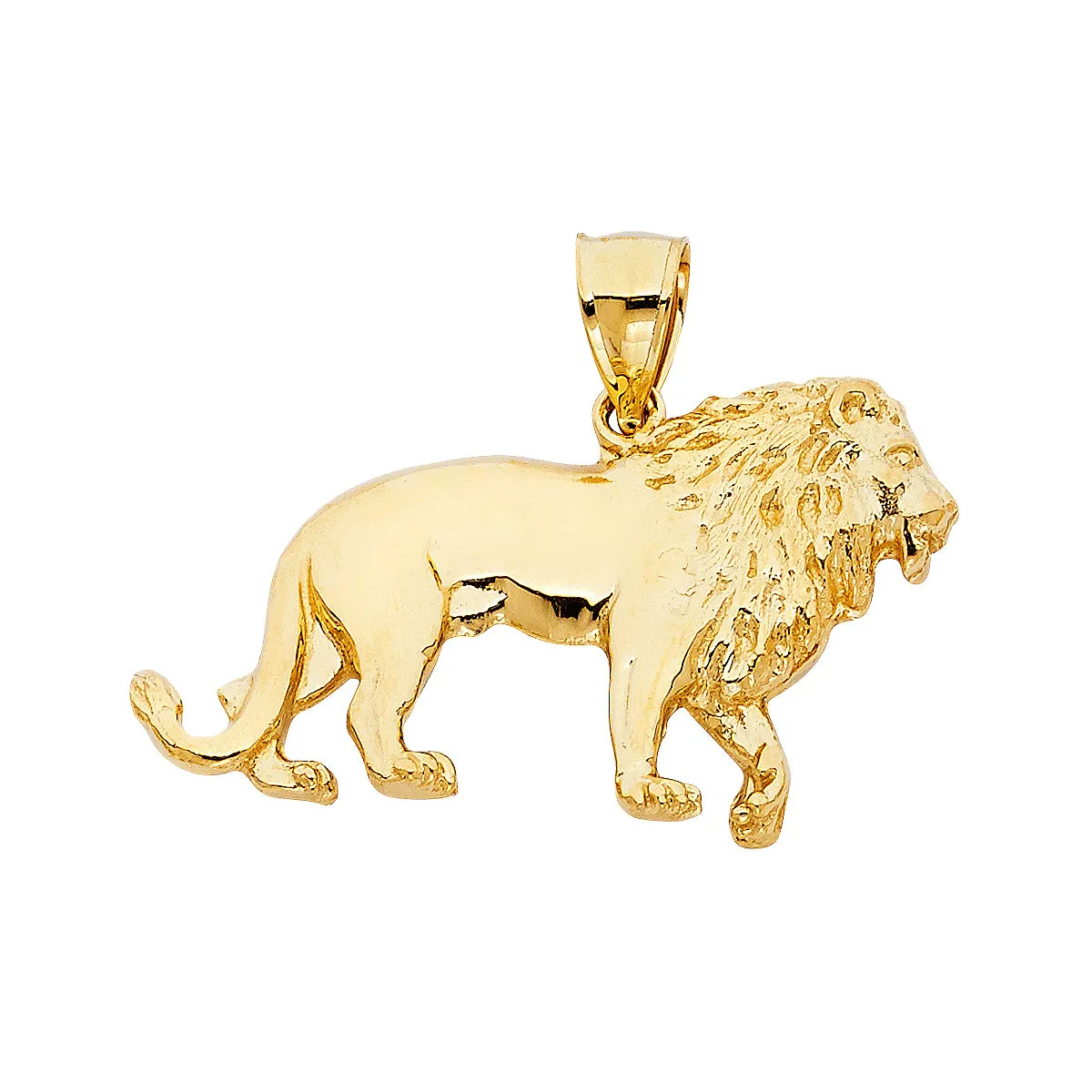 Gold 14K Yellow Gold Lion Pendant
