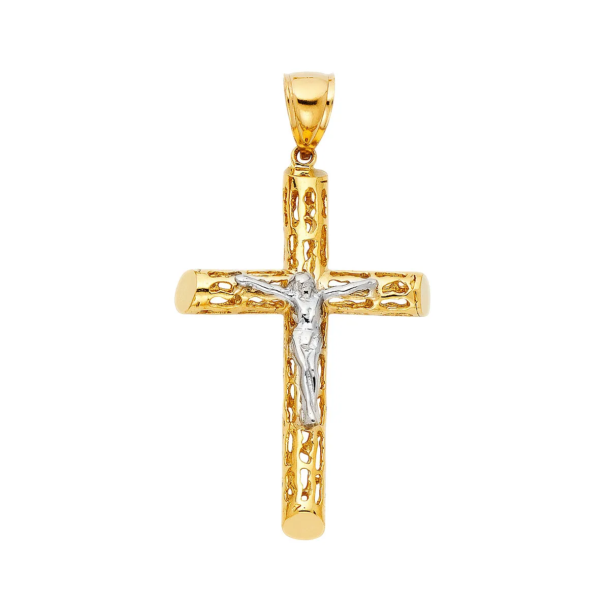 Gold 14K Yellow Gold Religious Crucifix Pendant