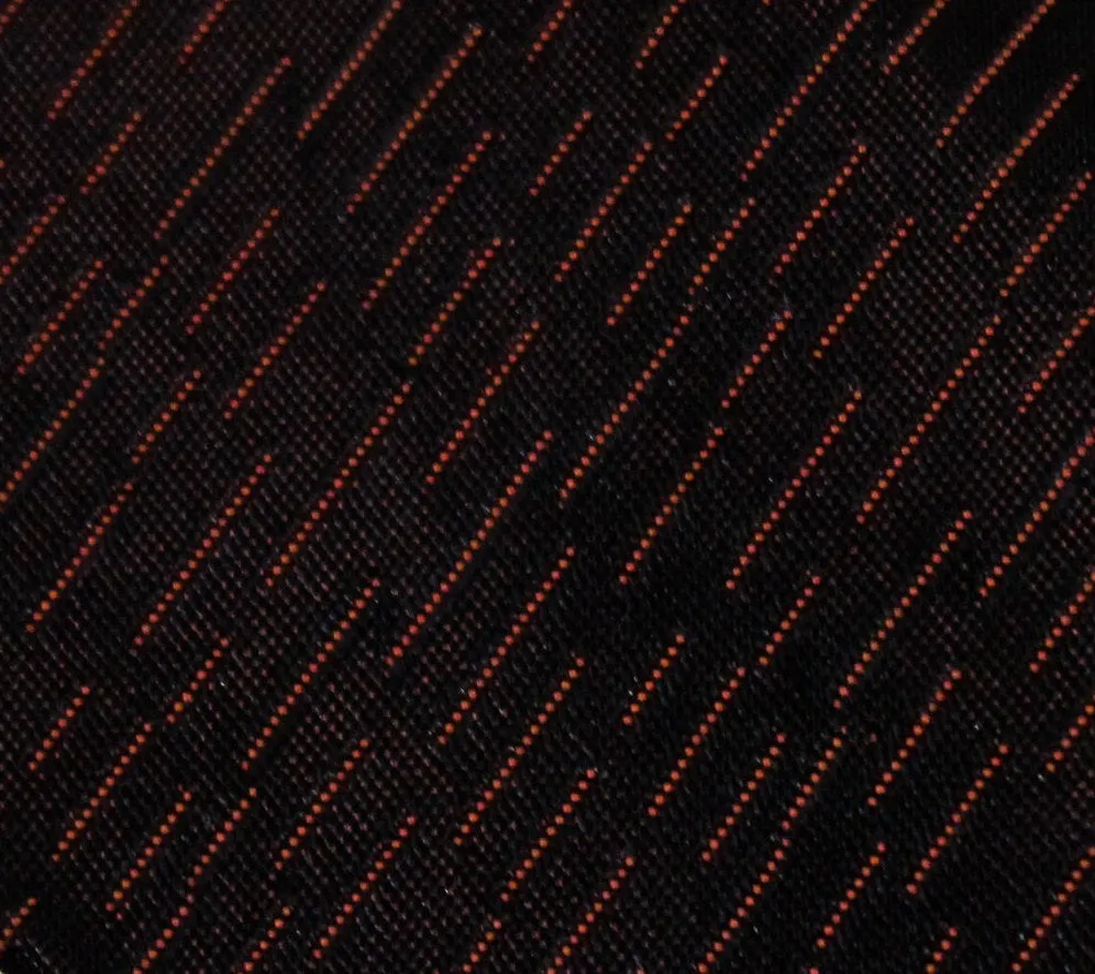 Men's 50s Skinny Tie - Mid Century Design Brocade - Copper Brown & Black 1950s Necktie with Modernist Crest - Mid 50's Downtown Office Wear
