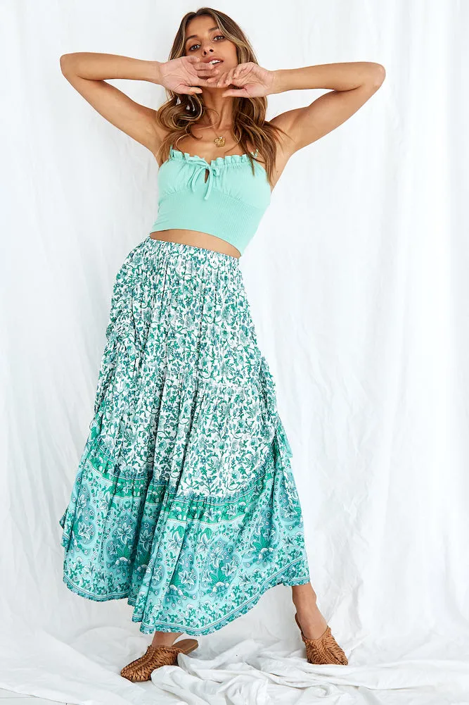 Sura Maxi Skirt Green